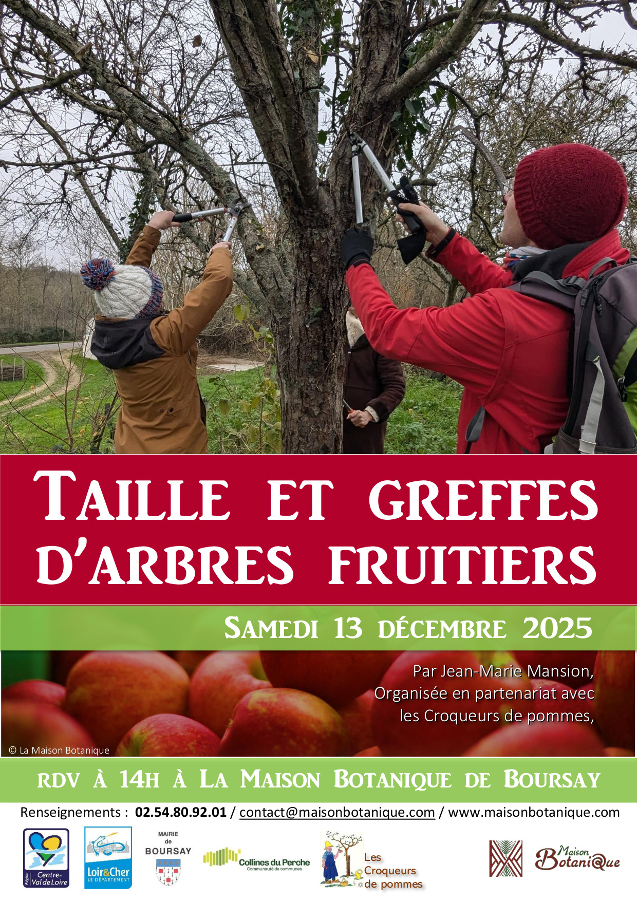 Greffe et taille d'arbres fruitiers