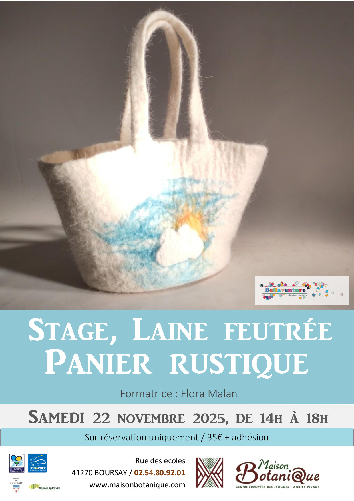 STAGE Laine feutrée : faire un panier rustique