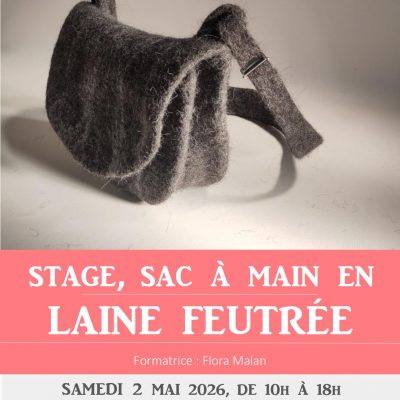 Stage de laine feutrée : sac à main
